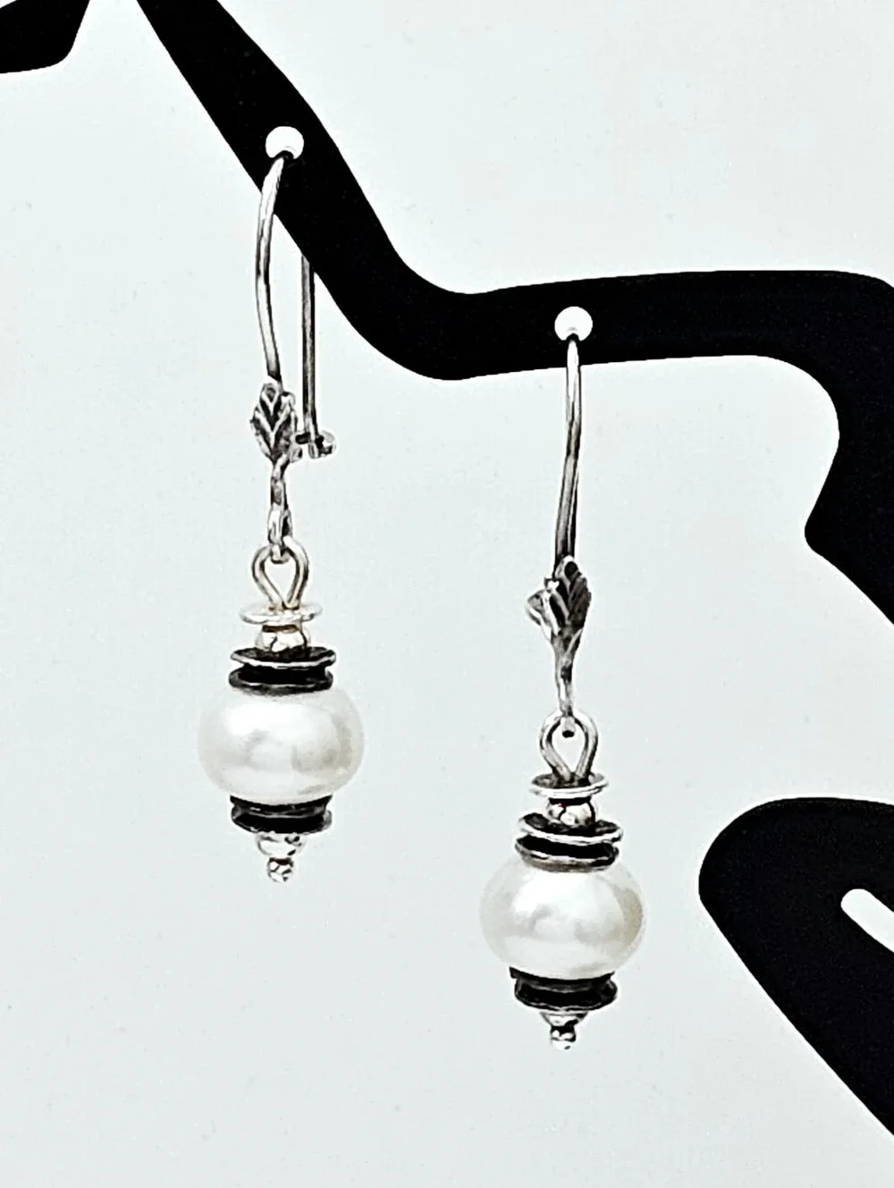 Silpada Sterling Silver Pearl 'Light The Way' Drop Earrings W0922